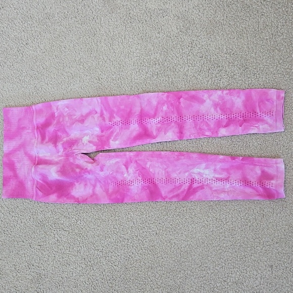 Free People Movment Good Karma Tie-Dye Leggings In Vivacious Pink Size XS/Small - Picture 8 of 11